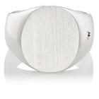 Tom Wood Women's Sterling Silver Oval Signet Ring-silver
