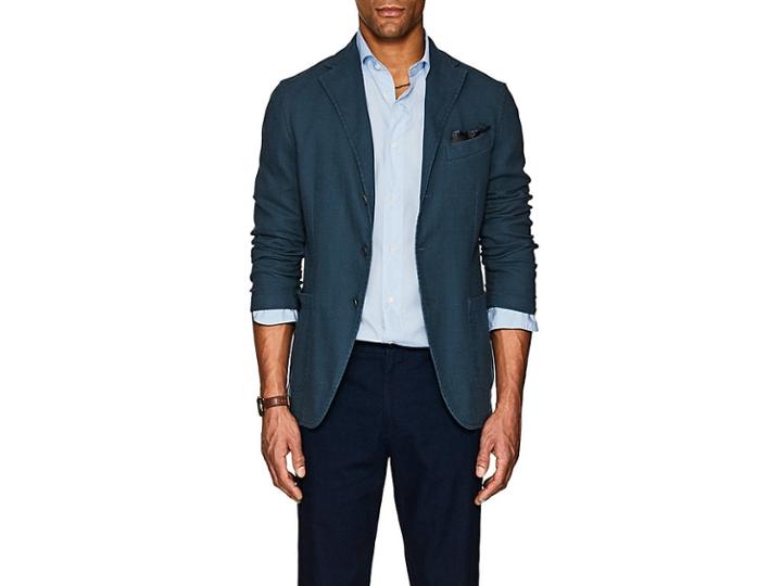 Eidos Men's Augusto Cotton-linen Three-button Sportcoat