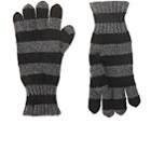 Barneys New York Women's Striped Cashmere Gloves-black