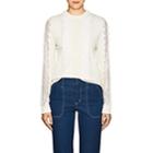 Chlo Women's Lace-inset Stretch-wool Sweater-ivory