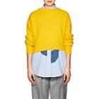 Cedric Charlier Women's Wool-cashmere Asymmetric Cardigan-yellow