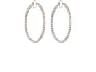 Irene Neuwirth Women's White Diamond Hoop Earrings