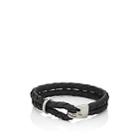 Miansai Men's Beacon Leather Wrap Bracelet-black