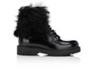 Prada Women's Fur-lined Leather Ankle Boots