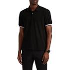 James Perse Men's Contrast-tipped Cotton Piqu Polo Shirt - Black