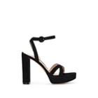 Gianvito Rossi Women's Poppy Suede Platform Sandals - Black