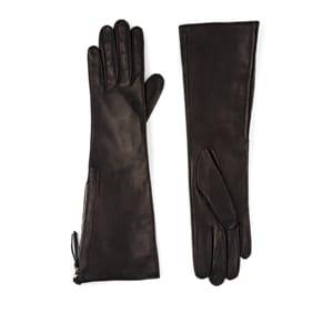 Barneys New York Women's Silk-lined Leather Long Gloves - Black