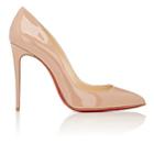 Christian Louboutin Women's Pigalle Follies Patent Leather Pumps-nude