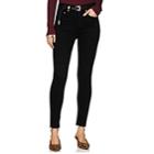 Re/done Women's High-rise Ankle Crop Skinny Jeans-black