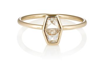 Grace Lee Women's White Diamond & Yellow Gold Module Ring