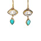 Judy Geib Women's Mixed Gemstone Double-drop Earrings-gold, Silver