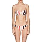 Solid & Striped Women's Rachel Striped Bikini Top-red, White