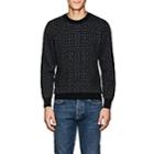 Givenchy Men's Logo-jacquard Wool Sweater-black