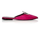 Proenza Schouler Women's Grommet-embellished Suede Slides-bright Pink