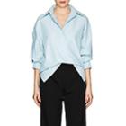 Marc Jacobs Women's Cotton Oxford Cloth Oversized Blouse-turquoise