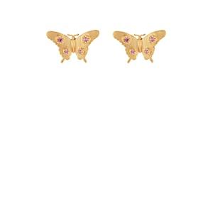 Eye M Women's Butterfly Stud Earrings - Gold