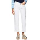 Re/done Women's High Rise Stovepipe Crop Jeans-white
