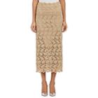 Robert Rodriguez Women's Lace Pencil Skirt-beige, Tan