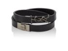 Saint Laurent Men's Leather Double-wrap Bracelet