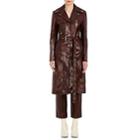 Helmut Lang Women's Distressed Leather Trench Coat-chnt
