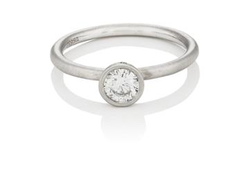 Tate Union Women's Round White Diamond Ring