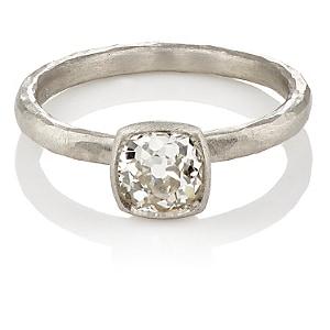 Malcolm Betts Women's Square-faced Ring-platinum