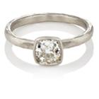Malcolm Betts Women's Square-faced Ring-platinum