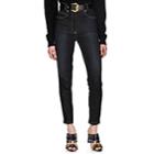 Versace Women's High-rise Tapered Jeans-black