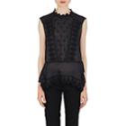 Isabel Marant Women's Nust Embroidered Voile Top-black