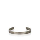 Le Gramme Men's Punched Ribbon Cuff - Silver