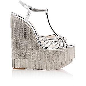 Christian Louboutin Women's Espelio Zep Platform-wedge Sandals-silver