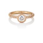 Malcolm Betts Women's Round White Diamond Ring-rose Gold