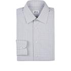 Brioni Men's Checked Cotton Poplin Dress Shirt-gray
