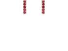 Lodagold Women's Ruby Bar Stud Earrings
