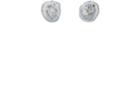 Samira 13 Women's White-diamond-centered Keshi Pearl Stud Earrings