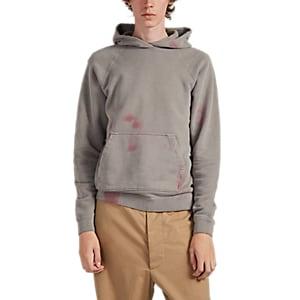 John Elliott Men's Stained Cotton French Terry Hoodie - Gray