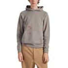 John Elliott Men's Stained Cotton French Terry Hoodie - Gray
