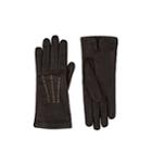 Barneys New York Women's Cashmere-lined Leather Gloves - Black