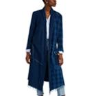 Greg Lauren Women's Patchwork Cotton Robe Coat - Blue