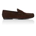 Tod's Men's Suede Penny Drivers-brown