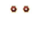 Mark Davis Women's Bakelite & White Diamond Stud Earrings - Red