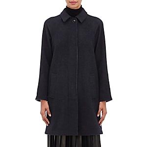 Giorgio Armani Women's Double-faced Cashmere Melton Coat-black