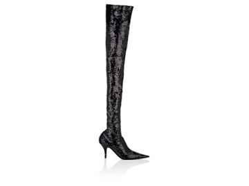 Balenciaga Women's Knife Sequined Over-the-knee Boots