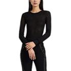 Dolce & Gabbana Women's Pointelle-knit Crewneck Sweater - Black
