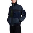 Sacai Men's Plaid Wool-blend Oversized Blouson Jacket - Navy