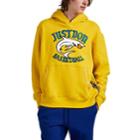Just Don Men's Oversized Logo-embroidered Cotton Hoodie - Yellow