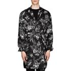 Givenchy Men's Dragon-sky-print Silk Robe - Black