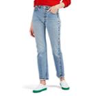 Lisa Perry Women's Fleurty Embroidered Jeans - Blue