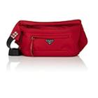 Prada Women's Leather-trimmed Belt Bag-red