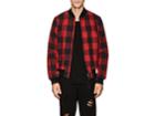 Nsf Men's Checked Cotton Flannel Bomber Jacket